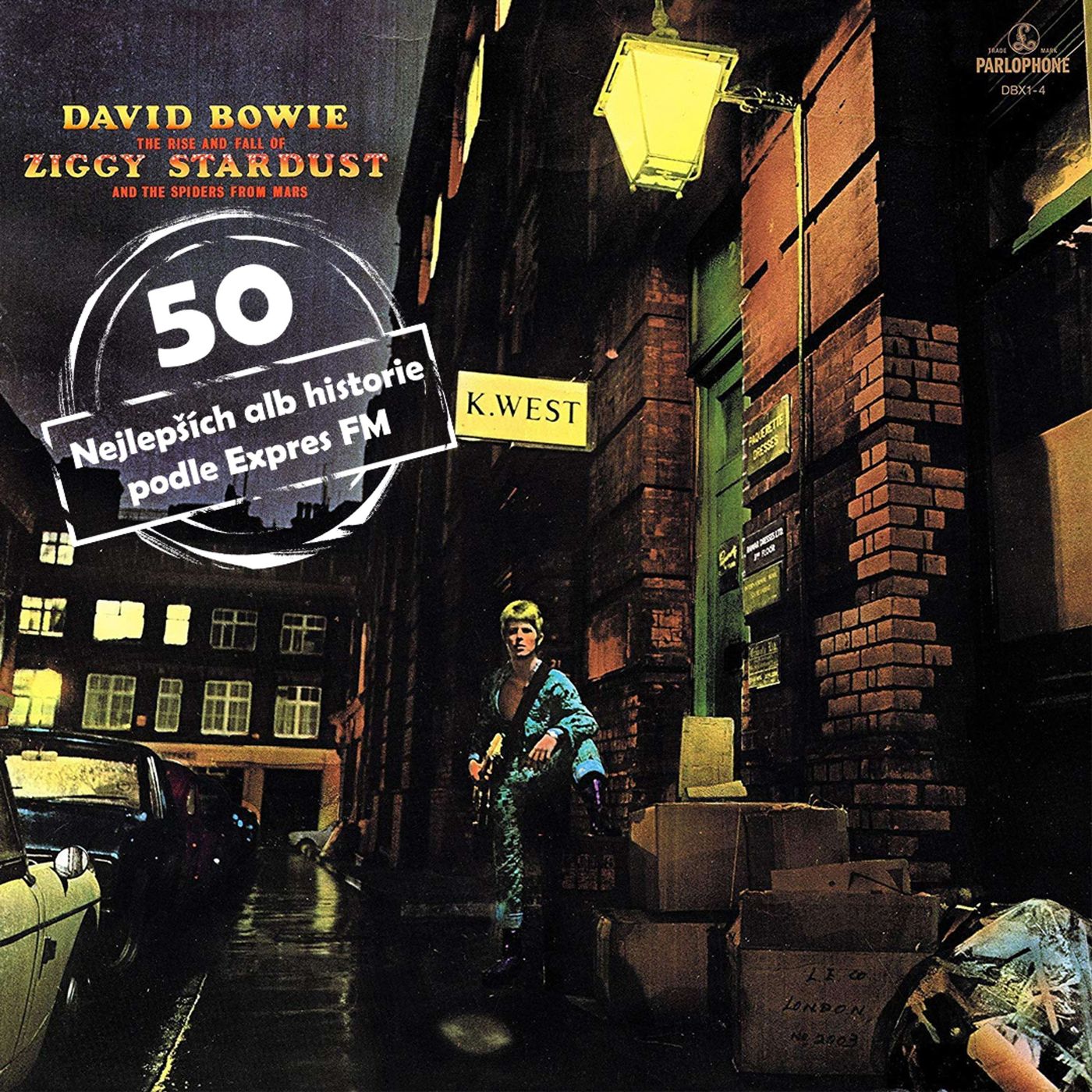 50 nejlepších alb hudební historie podle Expres FM! 12. místo The Rise and Fall of Ziggy Stardust and the Spiders from Mars episode artwork